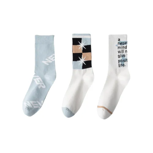Lan Miao Mid Calf Socks Men's 3 Pack