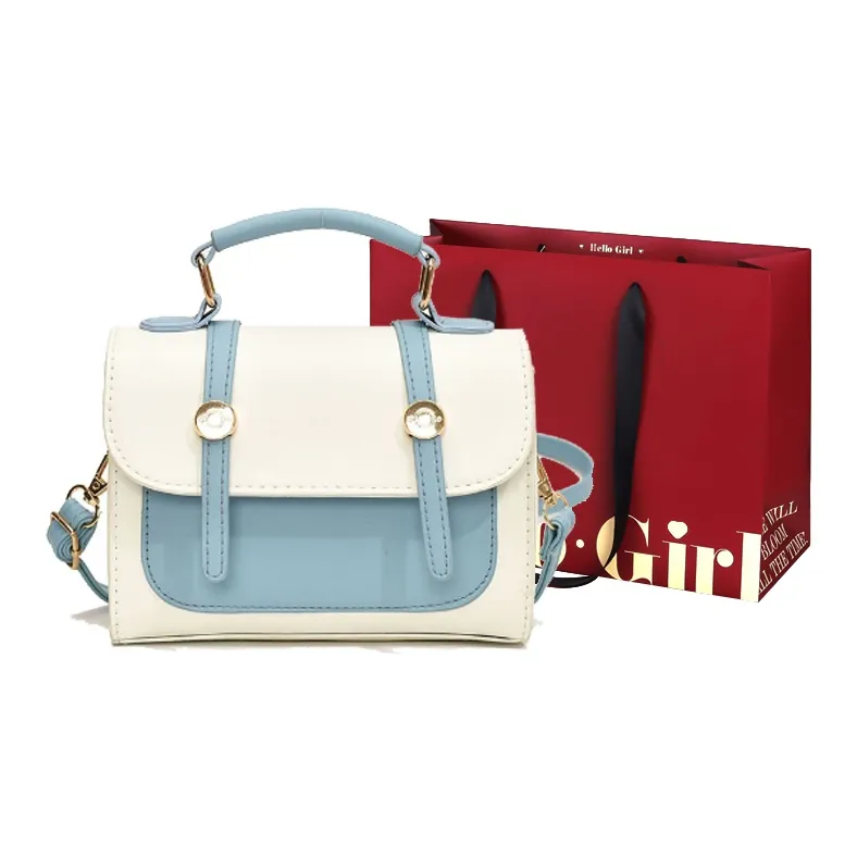 GOX PU Handbag Regular Women's White/Black/Blue/Pink-0