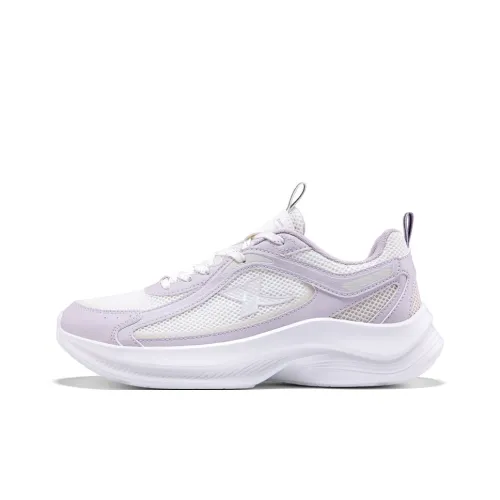 XTEP Cushioning Wear Resistant Low Top Casual Running Shoes Women's Purple White