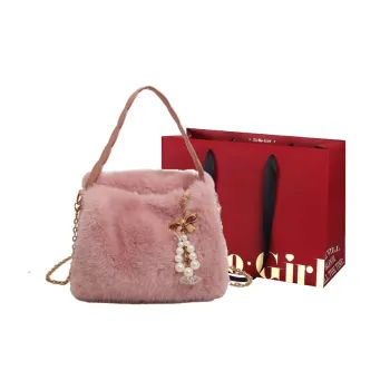 GOX Plush One Shoulder Handbag Regular Women's Multicolor