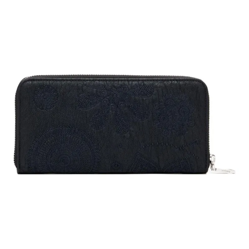 Desigual Polyurethane Wallet Large Size Women's Black-2