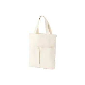 MUJI Cotton Tote Bag Shopping Bag Handbag Shoulder Bag Medium Size Unisex Original/Black