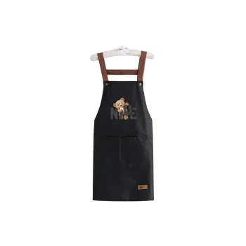 De Shuangman Bear Sleeveless Bib & Brace Apron