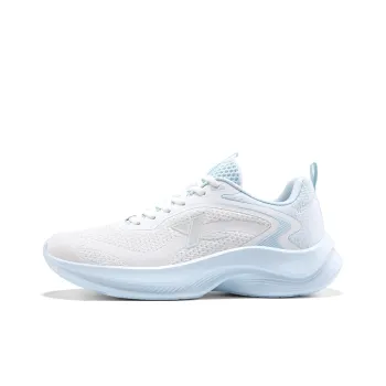 XTEP Shock Absorbers With Slip Resistant Features Low Top Casual Running Shoes Women's White Blue