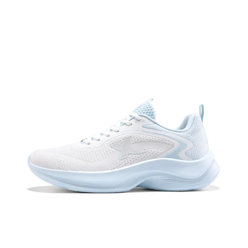 XTEP Shock Absorbers With Slip Resistant Features Low Top Casual Running Shoes Women's White Blue-0