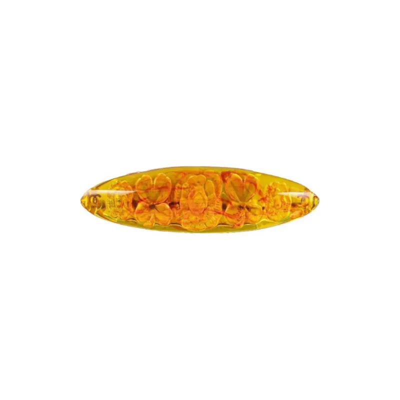 CHANEL 1998 Resin Camellia And Clover Brooch Costume Brooch-0