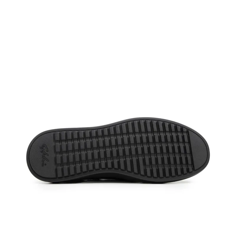 Satchi Slip Resistant Low Top Skateboard Shoes Men's Black-5
