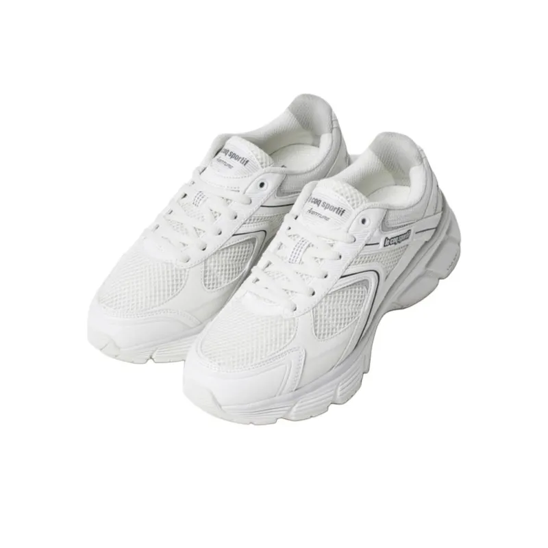 Le Coq Sportif L2K Anti Slip Wear Resistant Low Top Casual Running Shoes Unisex White Black-1