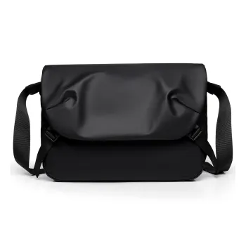 DOSRFINI Water Repellent Fabric Shoulder Bag Crossbody Bag Men's Black/Blue/Gray