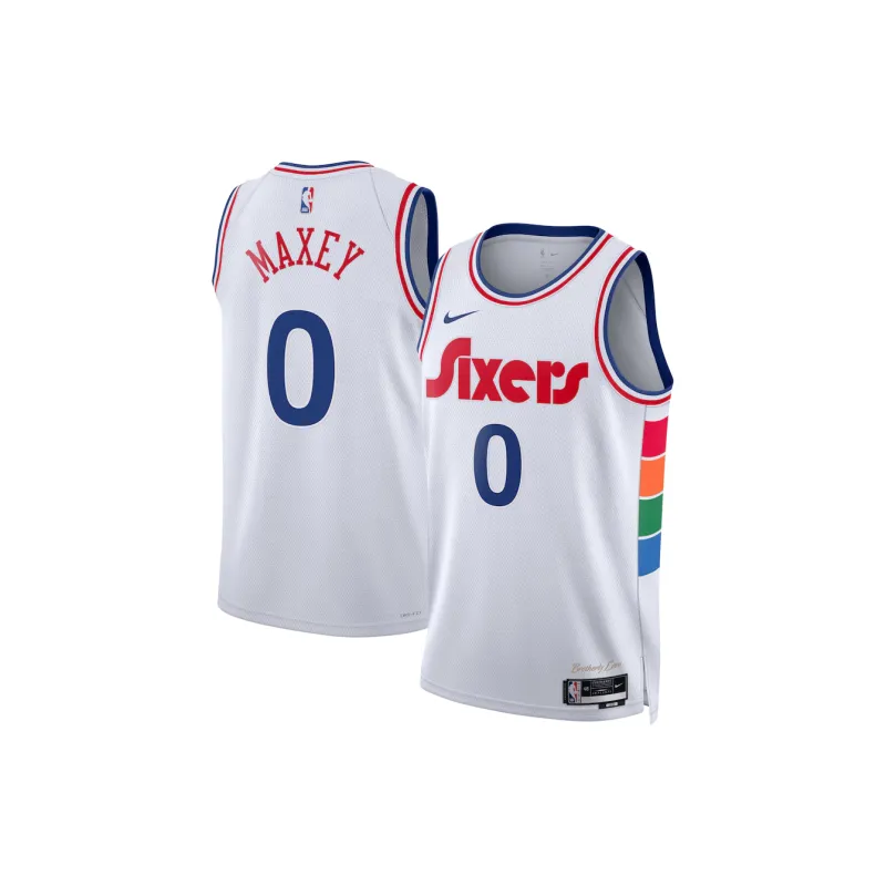 Nike Tyrese Maxey Philadelphia 76ers 2024/25 City Edition Men's Nike Dri FIT Nba Swingman Jersey-2