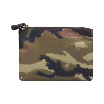 Valentino Nylon Clutch Unisex Camouflage