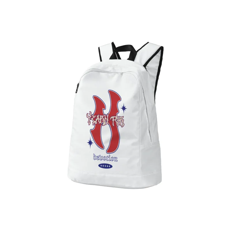 HINY Polyester Backpack Unisex White-21