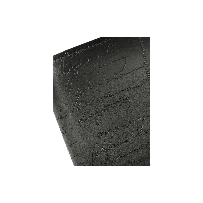 BERLUTI Calfskin Wallet Men's Charcoal Black-4