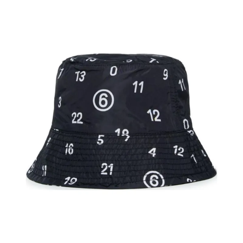MM6 Maison Margiela Numeric Logo Print Fisherman Hat-0