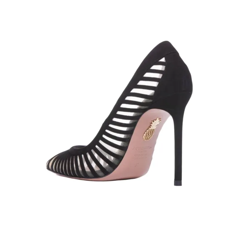 AQUAZZURA Passion Slim Heel High Heels 10.5cm Women's Black-3