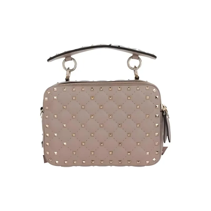 Valentino Leather One Shoulder Handbags Women's Beige-2