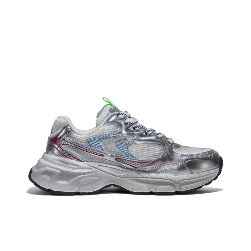 Kappa Cushioning Breathable Low Top Chunky Sneakers Unisex Cool Gray New Year Red-2