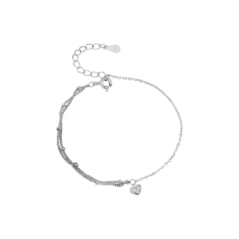 Heart Grass S925 Silver Bracelets Women's-0