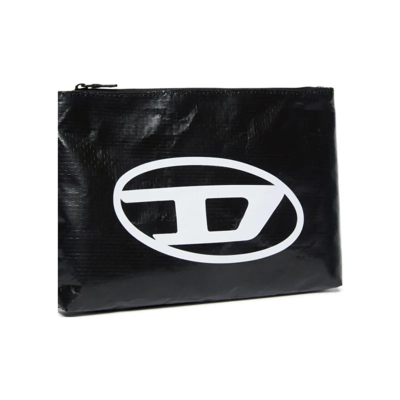 DIESEL Oval D Logo Printed Zipped Clutch Bag-3