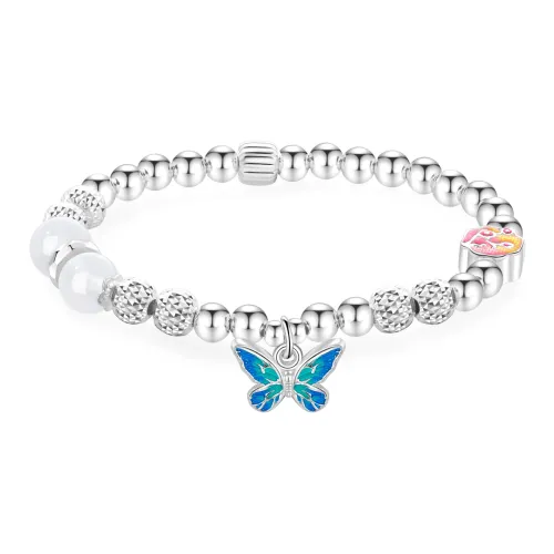 Lao Feng Xiang S999 Fine Silver Pure Silver Bracelets Women's