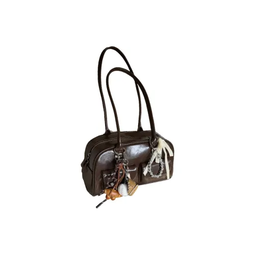 BEMIX PETS PU Bowling Bag Underarm Handbag Shoulder Bag Regular Women's Brown