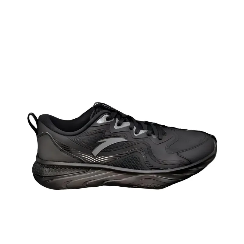 Anta Wear Resistant Slip Resistant Cushioning Lightweight Low Top Training Shoes Men's Black-1