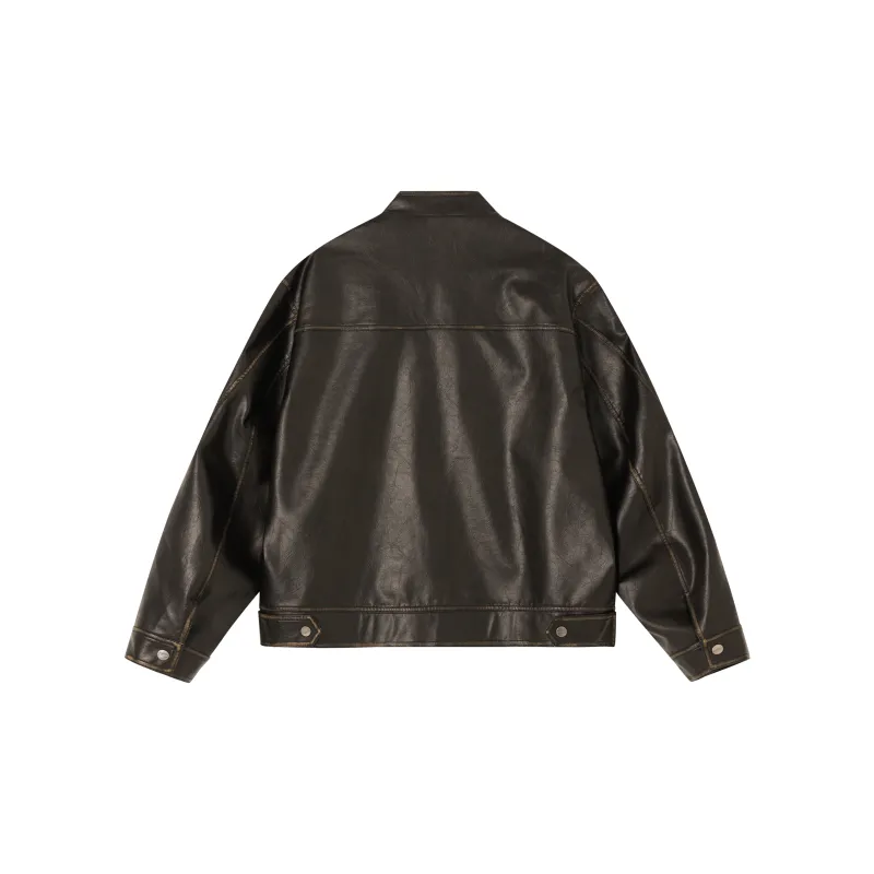 FORNINES Leather Jacket Unisex Black-1