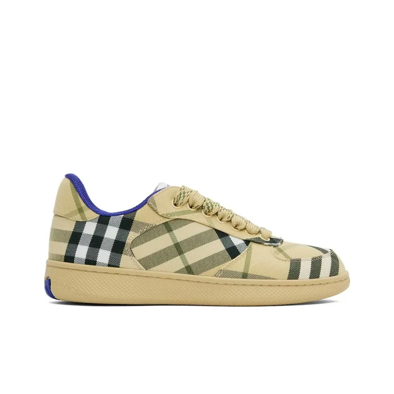 Burberry Low Top Skateboard Shoes Men's Brown-1