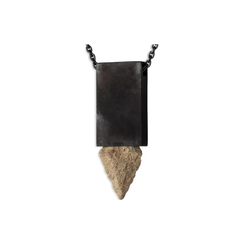 Parts Of Four Arrowhead Amulet Necklace-0