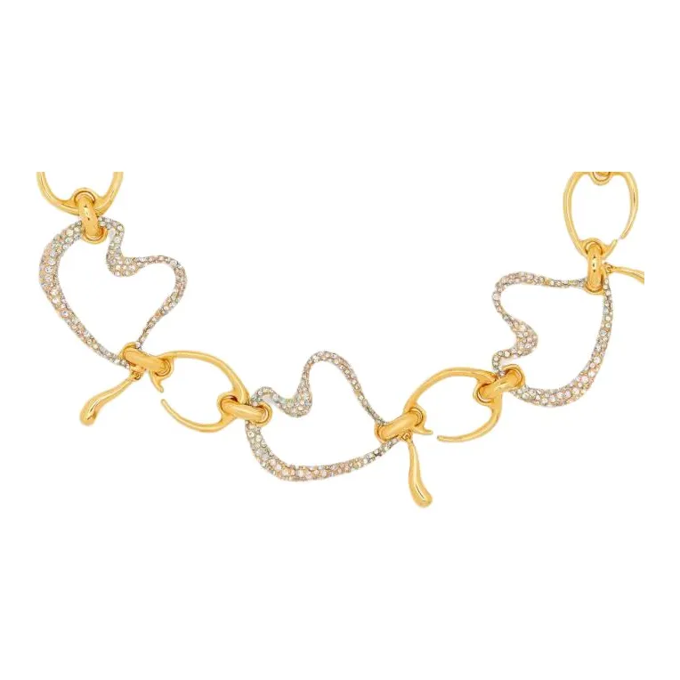 Oscar De La Renta Heart Chain link Necklace-2
