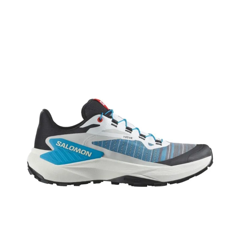 SALOMON GENESIS Anti Slip Wear Resistant Low Top Hiking Shoes Men's White Blue-1