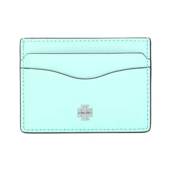 TORY BURCH Emerson Leather Card Holder Women's Light Blue