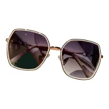White Frame Gradient Gray Lens
