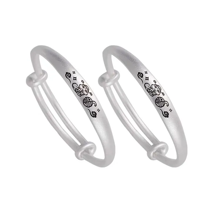 Hui Xuan Charm 999 Fine Silver Bangles Kids'-0