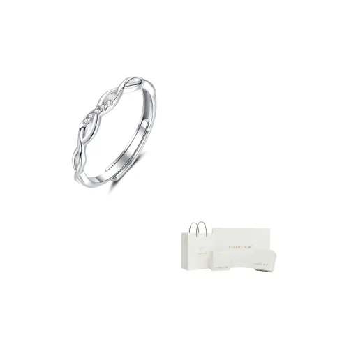 TIANTI Synthetic Cubic Zirconia S925 Silver Rings Women's