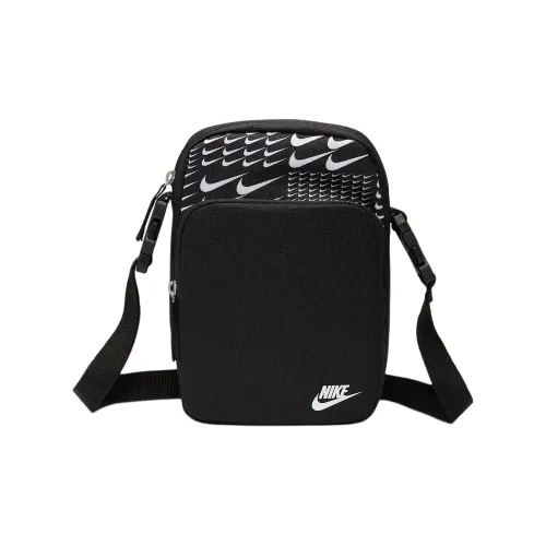 Nike Polyester Shoulder Bag, Crossbody Bag Men's Black