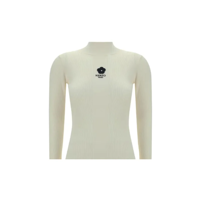 KENZO Boke 2.0 Logo Embroidered High Neck Top-4