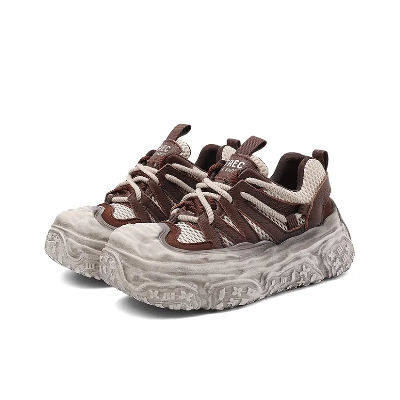 BURGELY Wear-Resistant Low-Top Chunky Sneakers Women's-13