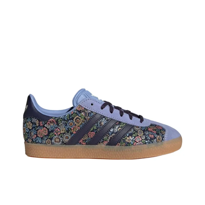 Adidas Originals GAZELLE Abrasion Resistant Low Top Kids' Skateboarding Shoes Blue Black Teenagers-1
