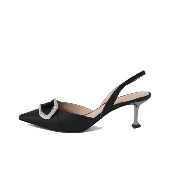 CHARLES&KEITH One Strap Sandals 6.3cm Women's Black