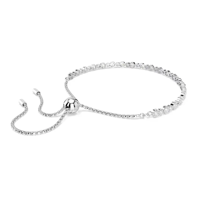 Swarovski Crystal, White Gold Plated, Zircon Bracelets Unisex White-2