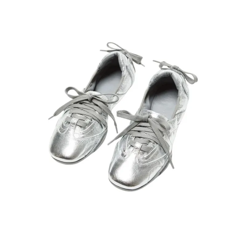 Acne Studios 2025 New Year Limited Collection Casual Single Shoes Women's Silver-2
