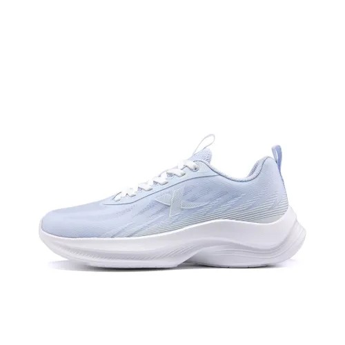 XTEP Cushioning Breathable Low Top Casual Running Shoes Women's Blue White