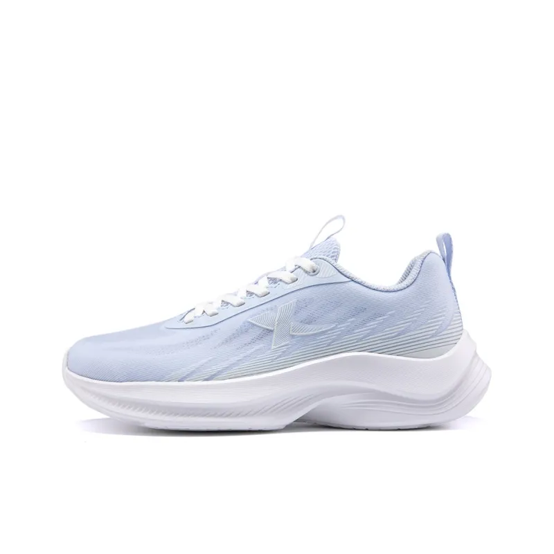XTEP Cushioning Breathable Low-Top Casual Running Shoes Women's Blue White-0