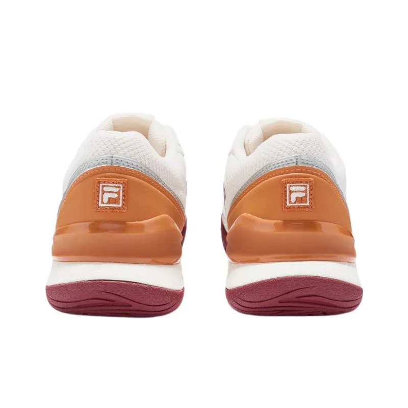 FILA Anti-Slip Wear-Resistant Low-Top Casual Shoes Unisex White Red-4