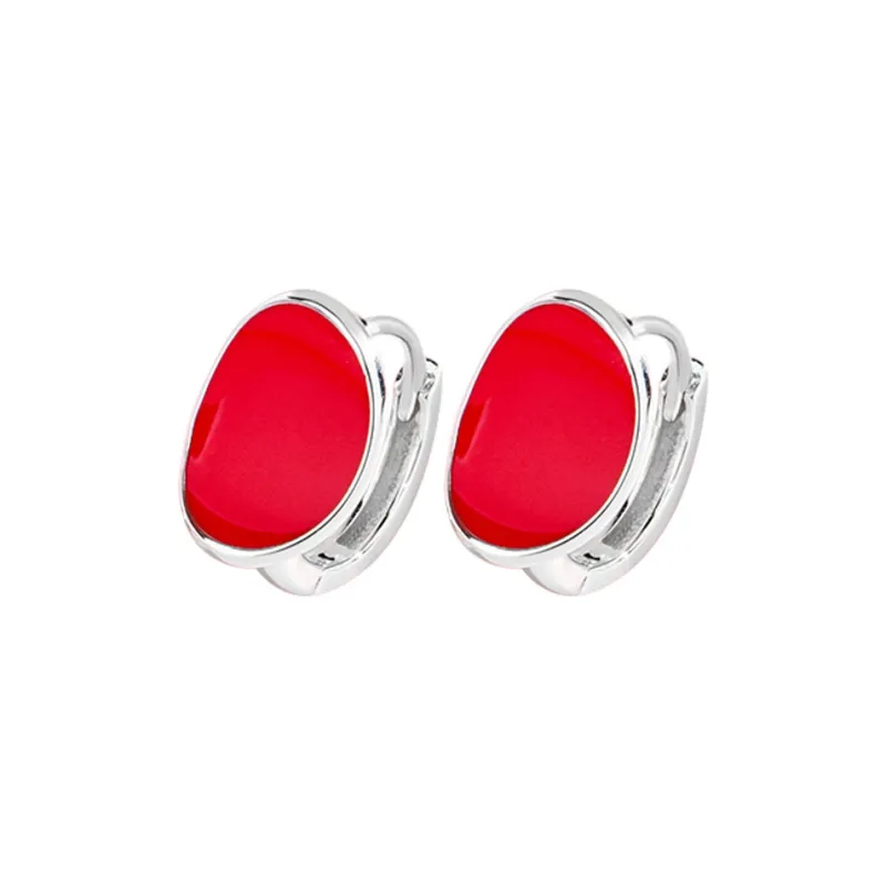 U state 925 Sterling Silver Hoop Earrings Unisex-0