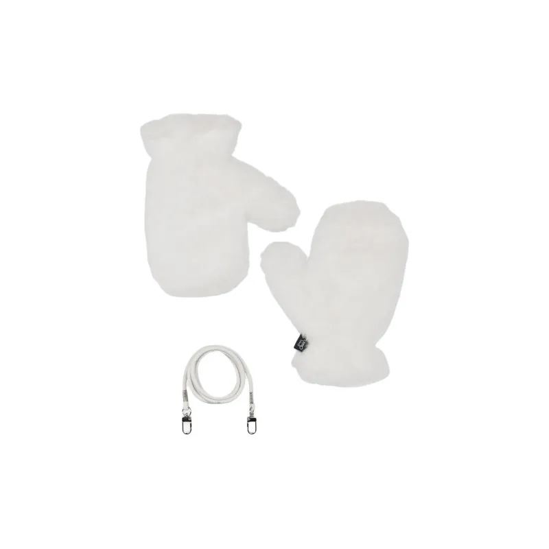 MC2 SAINT BARTHELEMY Plush Fabric, Polyester Knit Gloves Kids' White-1