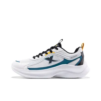 XTEP Cushioned Wear Resistant Support Low Top Casual Running Shoes Men's White Blue Black