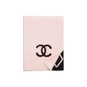 CHANEL Cashmere, Velour Knit Scarves Women's Pink