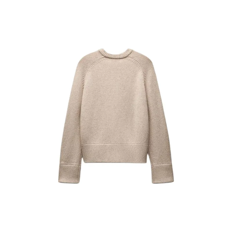 Ao Yes X ZARA AO YES Collaboration Knitwear Unisex Beige-1